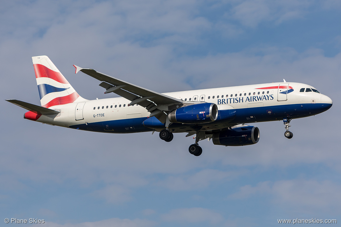 British Airways Airbus A320-200 G-TTOE at London Heathrow Airport (EGLL/LHR) British Airways Airbus A320-200 G-TTOE at London Heathrow Airport (EGLL/LHR)