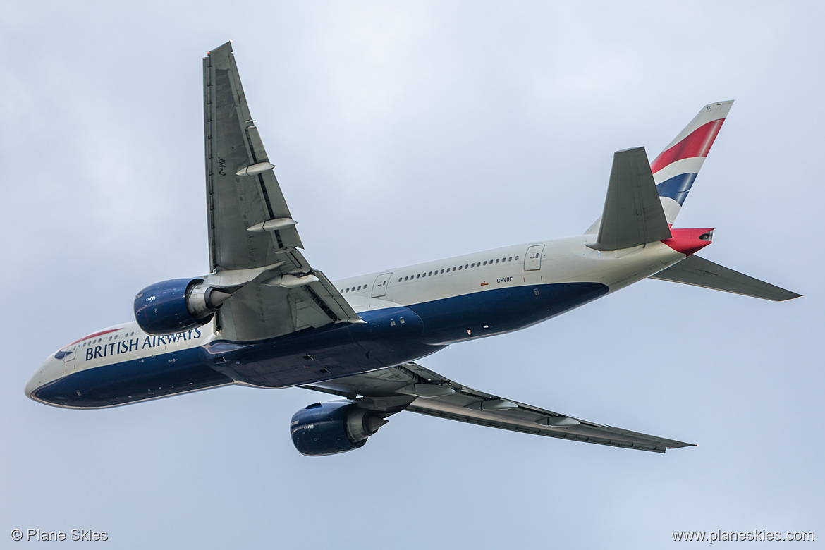 British Airways Boeing 777-200ER G-VIIF at London Heathrow Airport (EGLL/LHR) British Airways Boeing 777-200ER G-VIIF at London Heathrow Airport (EGLL/LHR)