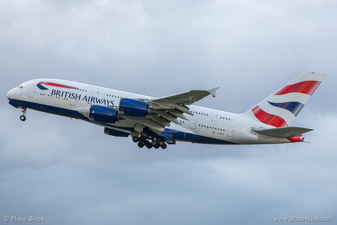 British Airways Airbus A380-800 G-XLEH at London Heathrow Airport (EGLL/LHR) British Airways Airbus A380-800 G-XLEH at London Heathrow Airport (EGLL/LHR)