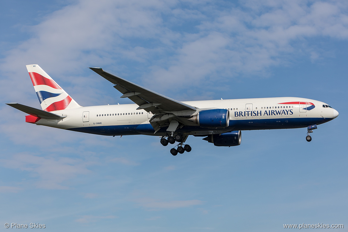 British Airways Boeing 777-200ER G-YMME at London Heathrow Airport (EGLL/LHR)
