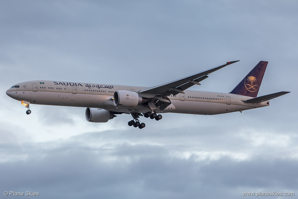 Saudia Boeing 777-300ER HZ-AK19 at London Heathrow Airport (EGLL/LHR) Saudia Boeing 777-300ER HZ-AK19 at London Heathrow Airport (EGLL/LHR)