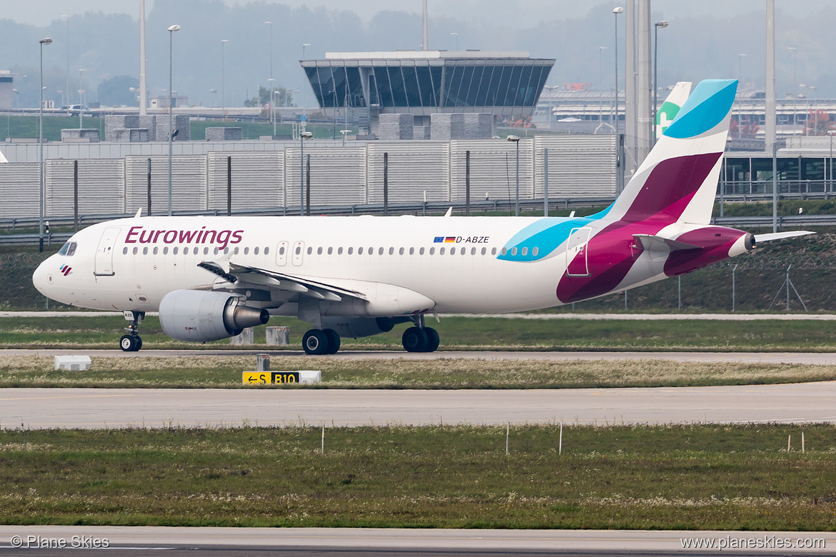 Eurowings Airbus A320-200 D-ABZE at Munich International Airport (EDDM/MUC) Eurowings Airbus A320-200 D-ABZE at Munich International Airport (EDDM/MUC)