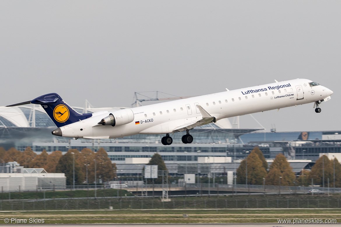 Lufthansa CityLine Canadair CRJ-900 D-ACKD at Munich International Airport (EDDM/MUC) Lufthansa CityLine Canadair CRJ-900 D-ACKD at Munich International Airport (EDDM/MUC)