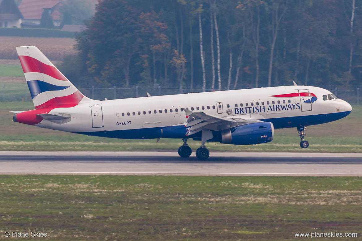 British Airways Airbus A319-100 G-EUPT at Munich International Airport (EDDM/MUC)