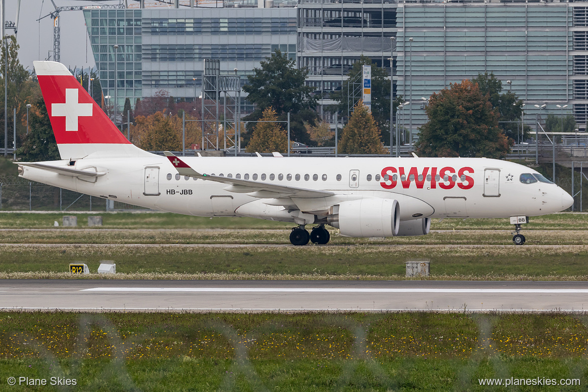 Swiss International Air Lines Bombardier CS100 HB-JBB at Munich International Airport (EDDM/MUC) Swiss International Air Lines Bombardier CS100 HB-JBB at Munich International Airport (EDDM/MUC)