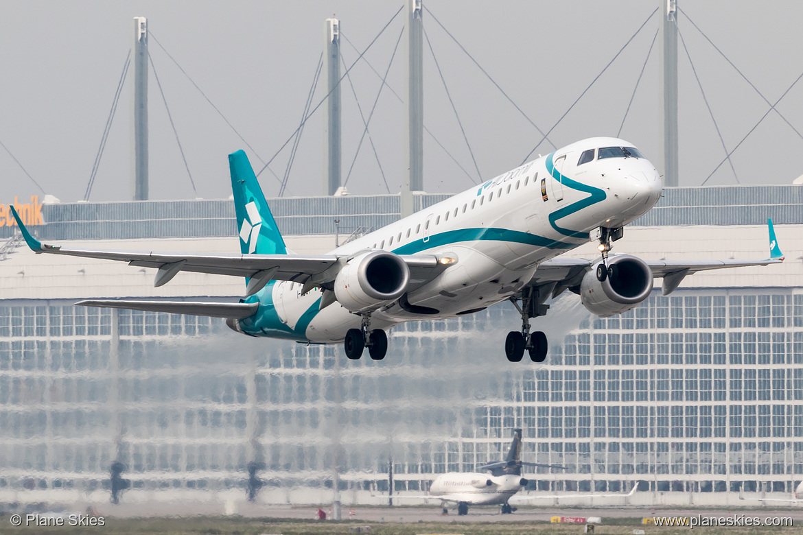 Air Dolomiti Embraer ERJ-195 I-ADJT at Munich International Airport (EDDM/MUC)