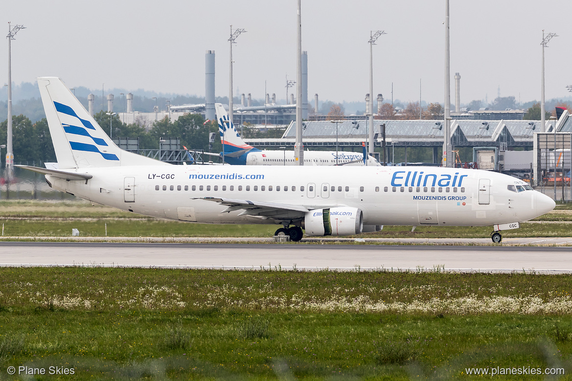 Ellinair Boeing 737-400 LY-CGC at Munich International Airport (EDDM/MUC) Ellinair Boeing 737-400 LY-CGC at Munich International Airport (EDDM/MUC)