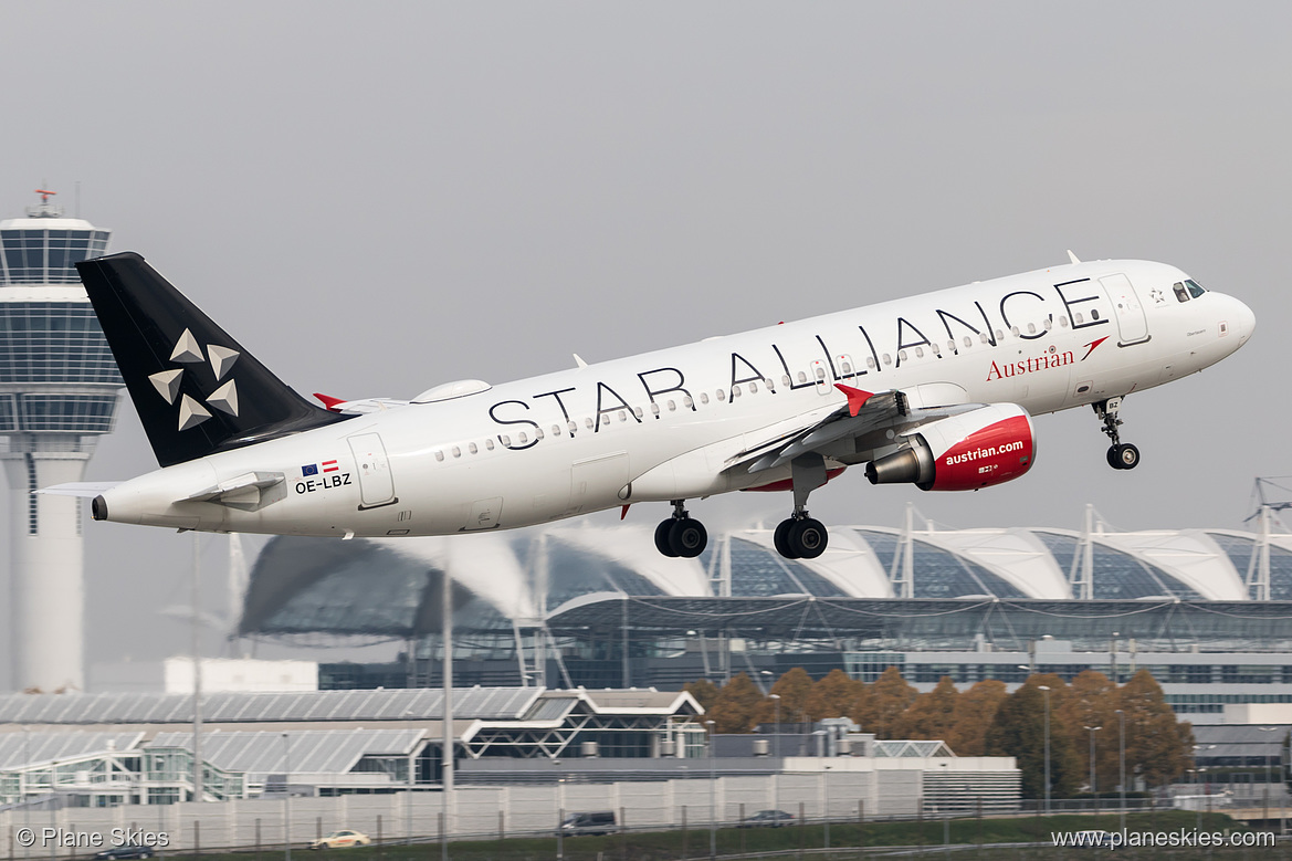 Austrian Airlines Airbus A320-200 OE-LBZ at Munich International Airport (EDDM/MUC)