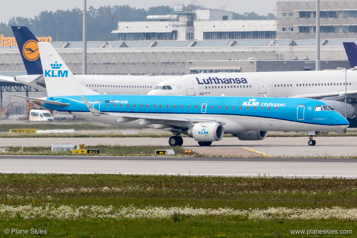 KLM Cityhopper Embraer ERJ-190 PH-EXD at Munich International Airport (EDDM/MUC)