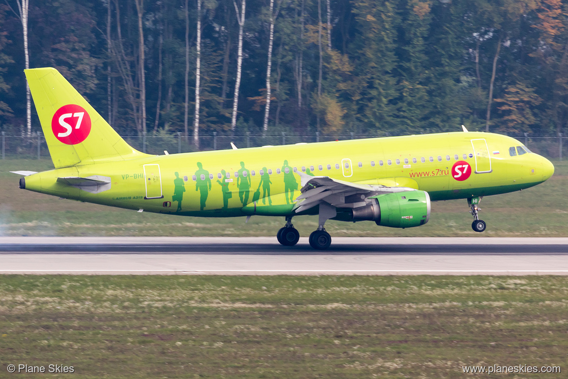 S7 Airlines Airbus A319-100 VP-BHI at Munich International Airport (EDDM/MUC) S7 Airlines Airbus A319-100 VP-BHI at Munich International Airport (EDDM/MUC)