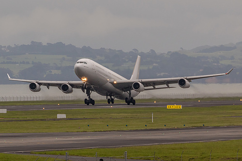 Hi Fly Malta Airbus A340-300 9H-FOX at Auckland International Airport (NZAA/AKL) Hi Fly Malta Airbus A340-300 9H-FOX at Auckland International Airport (NZAA/AKL)