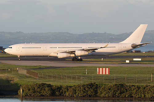 Hi Fly Malta Airbus A340-300 9H-FOX at Auckland International Airport (NZAA/AKL)