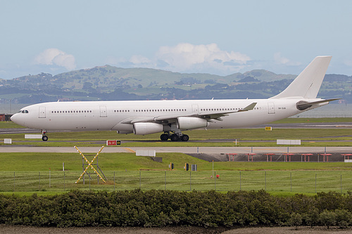 Hi Fly Malta Airbus A340-300 9H-SUN at Auckland International Airport (NZAA/AKL)