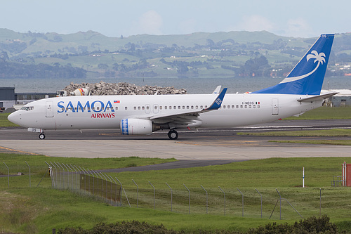 Samoa Airways Boeing 737-800 I-NEOS at Auckland International Airport (NZAA/AKL) Samoa Airways Boeing 737-800 I-NEOS at Auckland International Airport (NZAA/AKL)