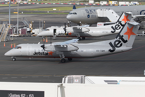 Jetstar Airways DHC Dash-8-300 VH-TQM at Auckland International Airport (NZAA/AKL) Jetstar Airways DHC Dash-8-300 VH-TQM at Auckland International Airport (NZAA/AKL)