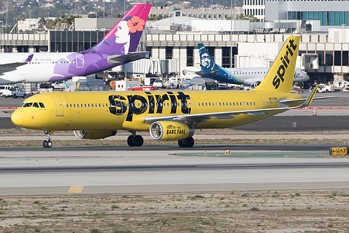Spirit Airlines Airbus A321-200 N677NK at Los Angeles International Airport (KLAX/LAX)