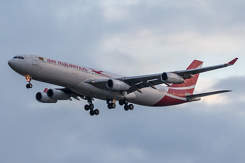 Air Mauritius Airbus A340-300 3B-NBE at London Heathrow Airport (EGLL/LHR) Air Mauritius Airbus A340-300 3B-NBE at London Heathrow Airport (EGLL/LHR)