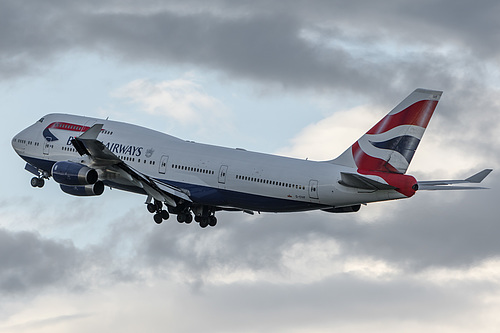British Airways Boeing 747-400 G-CIVF at London Heathrow Airport (EGLL/LHR) British Airways Boeing 747-400 G-CIVF at London Heathrow Airport (EGLL/LHR)
