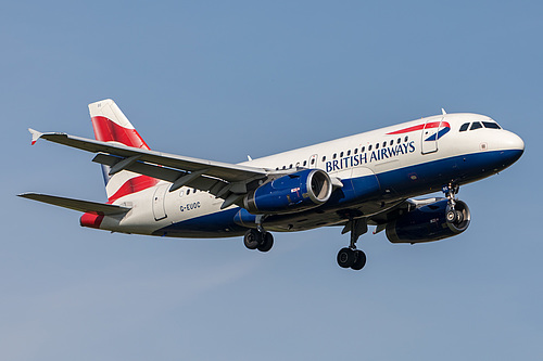 British Airways Airbus A319-100 G-EUOC at London Heathrow Airport (EGLL/LHR) British Airways Airbus A319-100 G-EUOC at London Heathrow Airport (EGLL/LHR)
