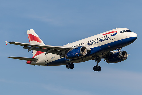 British Airways Airbus A319-100 G-EUOF at London Heathrow Airport (EGLL/LHR) British Airways Airbus A319-100 G-EUOF at London Heathrow Airport (EGLL/LHR)