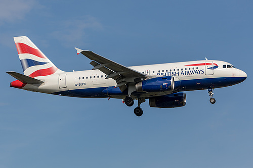 British Airways Airbus A319-100 G-EUPB at London Heathrow Airport (EGLL/LHR) British Airways Airbus A319-100 G-EUPB at London Heathrow Airport (EGLL/LHR)