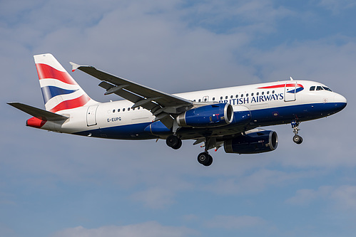 British Airways Airbus A319-100 G-EUPG at London Heathrow Airport (EGLL/LHR) British Airways Airbus A319-100 G-EUPG at London Heathrow Airport (EGLL/LHR)