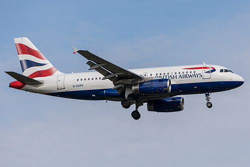 British Airways Airbus A319-100 G-EUPO at London Heathrow Airport (EGLL/LHR) British Airways Airbus A319-100 G-EUPO at London Heathrow Airport (EGLL/LHR)