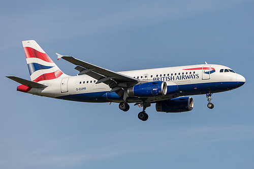 British Airways Airbus A319-100 G-EUPR at London Heathrow Airport (EGLL/LHR) British Airways Airbus A319-100 G-EUPR at London Heathrow Airport (EGLL/LHR)