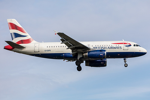 British Airways Airbus A319-100 G-EUPX at London Heathrow Airport (EGLL/LHR) British Airways Airbus A319-100 G-EUPX at London Heathrow Airport (EGLL/LHR)