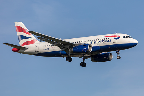 British Airways Airbus A319-100 G-EUPZ at London Heathrow Airport (EGLL/LHR) British Airways Airbus A319-100 G-EUPZ at London Heathrow Airport (EGLL/LHR)