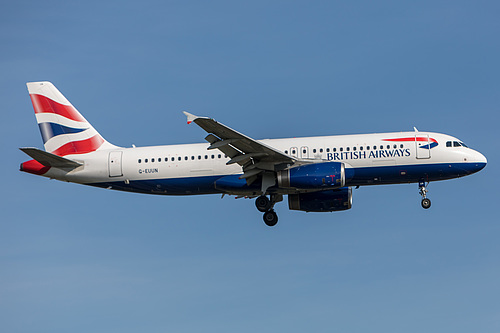 British Airways Airbus A320-200 G-EUUN at London Heathrow Airport (EGLL/LHR) British Airways Airbus A320-200 G-EUUN at London Heathrow Airport (EGLL/LHR)
