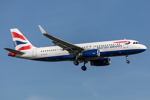 British Airways Airbus A320-200 G-EUYO at London Heathrow Airport (EGLL/LHR) British Airways Airbus A320-200 G-EUYO at London Heathrow Airport (EGLL/LHR)