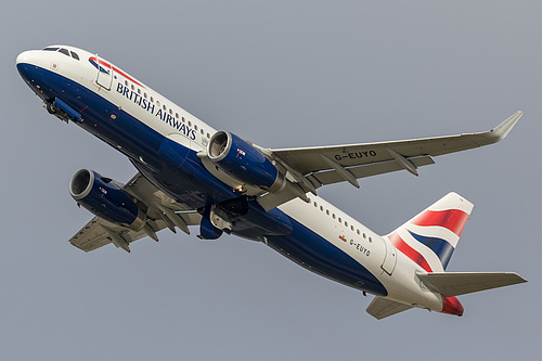 British Airways Airbus A320-200 G-EUYO at London Heathrow Airport (EGLL/LHR) British Airways Airbus A320-200 G-EUYO at London Heathrow Airport (EGLL/LHR)