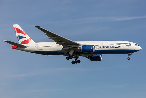 British Airways Boeing 777-200ER G-YMMF at London Heathrow Airport (EGLL/LHR) British Airways Boeing 777-200ER G-YMMF at London Heathrow Airport (EGLL/LHR)
