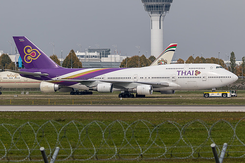 Thai Airways Boeing 747-400 HS-TGP at Munich International Airport (EDDM/MUC) Thai Airways Boeing 747-400 HS-TGP at Munich International Airport (EDDM/MUC)