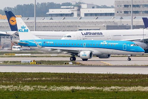 KLM Cityhopper Embraer ERJ-190 PH-EXD at Munich International Airport (EDDM/MUC)