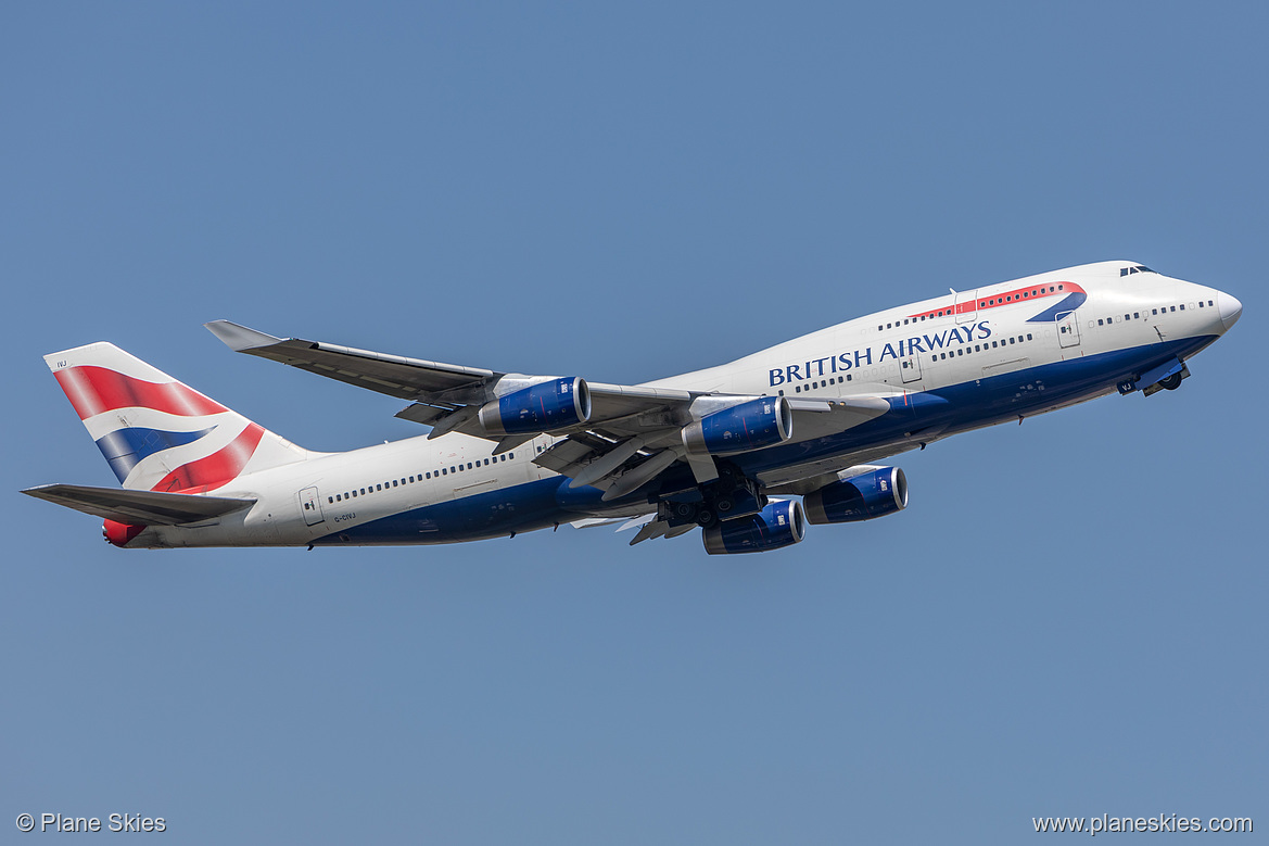 British Airways Boeing 747-400 G-CIVJ at London Heathrow Airport (EGLL/LHR) British Airways Boeing 747-400 G-CIVJ at London Heathrow Airport (EGLL/LHR)