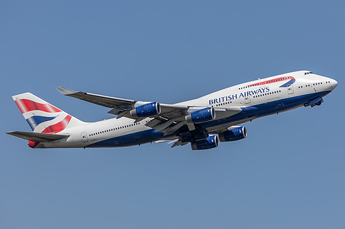 British Airways Boeing 747-400 G-CIVJ at London Heathrow Airport (EGLL/LHR) British Airways Boeing 747-400 G-CIVJ at London Heathrow Airport (EGLL/LHR)