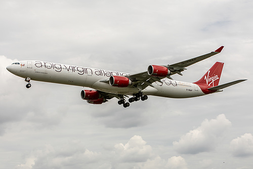 Virgin Atlantic Airbus A340-600 G-VNAP at London Heathrow Airport (EGLL/LHR)