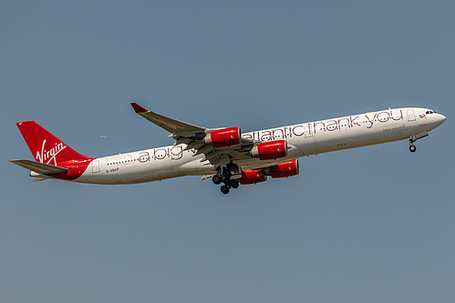 Virgin Atlantic Airbus A340-600 G-VNAP at London Heathrow Airport (EGLL/LHR) Virgin Atlantic Airbus A340-600 G-VNAP at London Heathrow Airport (EGLL/LHR)