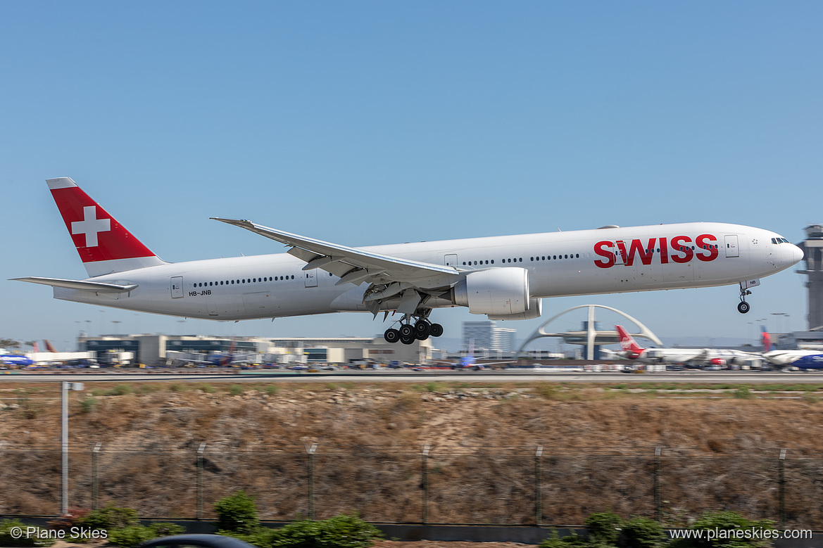 Swiss International Air Lines Boeing 777-300ER HB-JNB at Los Angeles International Airport (KLAX/LAX) Swiss International Air Lines Boeing 777-300ER HB-JNB at Los Angeles International Airport (KLAX/LAX)