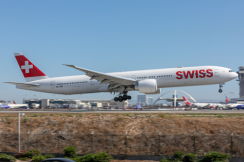 Swiss International Air Lines Boeing 777-300ER HB-JNB at Los Angeles International Airport (KLAX/LAX) Swiss International Air Lines Boeing 777-300ER HB-JNB at Los Angeles International Airport (KLAX/LAX)