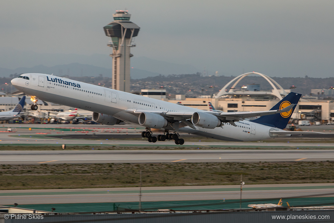 Lufthansa Airbus A340-600 D-AIHF at Los Angeles International Airport (KLAX/LAX) Lufthansa Airbus A340-600 D-AIHF at Los Angeles International Airport (KLAX/LAX)