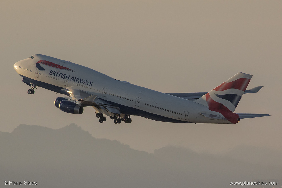 British Airways Boeing 747-400 G-BYGC at Los Angeles International Airport (KLAX/LAX) British Airways Boeing 747-400 G-BYGC at Los Angeles International Airport (KLAX/LAX)