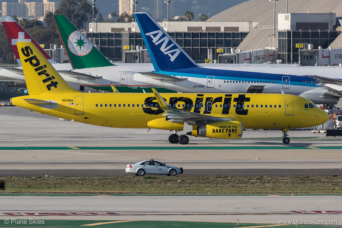 Spirit Airlines Airbus A320-200 N619NK at Los Angeles International Airport (KLAX/LAX)