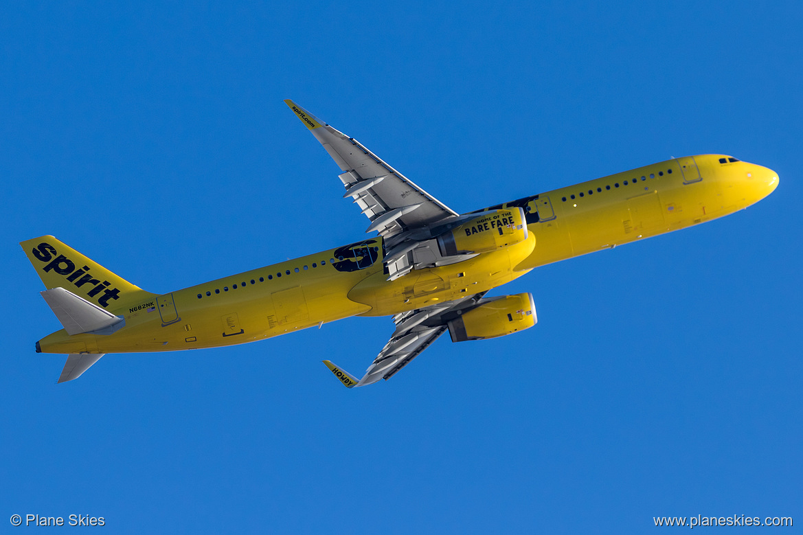 Spirit Airlines Airbus A321-200 N682NK at Los Angeles International Airport (KLAX/LAX)