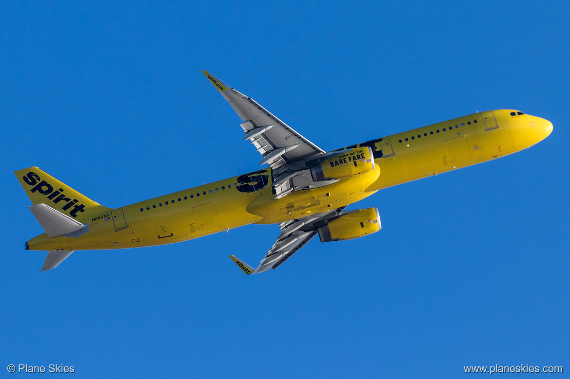 Spirit Airlines Airbus A321-200 N682NK at Los Angeles International Airport (KLAX/LAX) Spirit Airlines Airbus A321-200 N682NK at Los Angeles International Airport (KLAX/LAX)