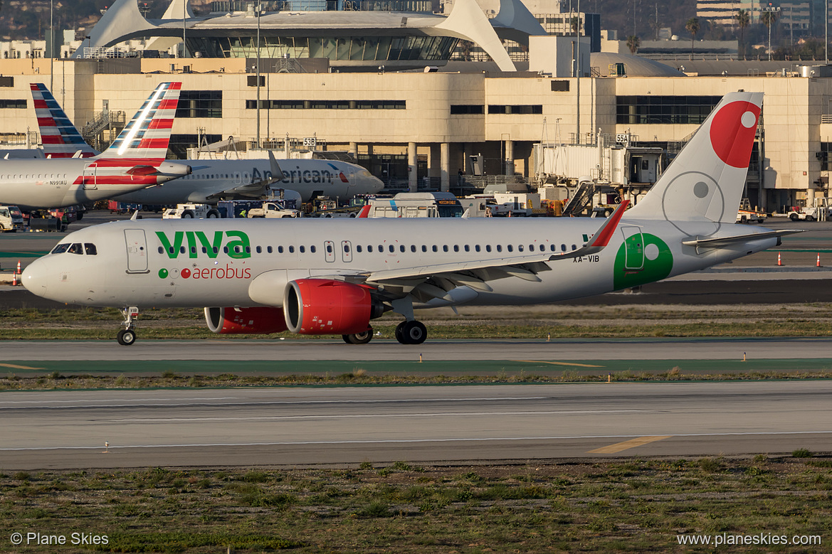 VivaAerobús Airbus A320neo XA-VIB at Los Angeles International Airport (KLAX/LAX) VivaAerobús Airbus A320neo XA-VIB at Los Angeles International Airport (KLAX/LAX)