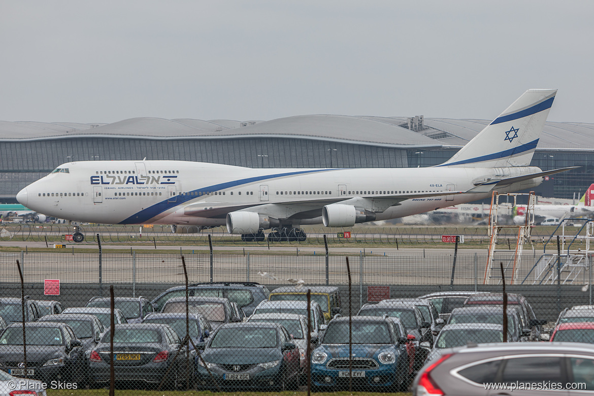 El Al Boeing 747-400 4X-ELA at London Heathrow Airport (EGLL/LHR)