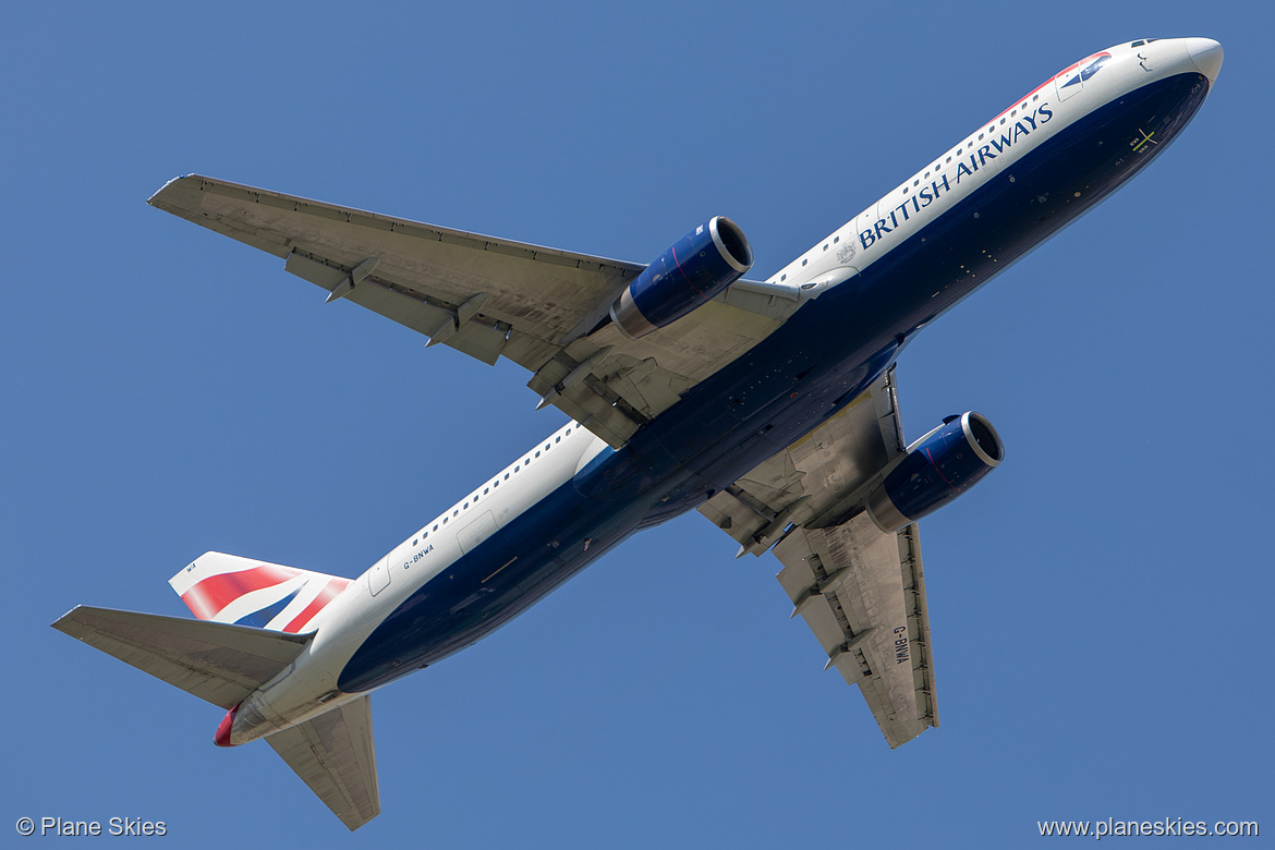 British Airways Boeing 767-300ER G-BNWA at London Heathrow Airport (EGLL/LHR) British Airways Boeing 767-300ER G-BNWA at London Heathrow Airport (EGLL/LHR)